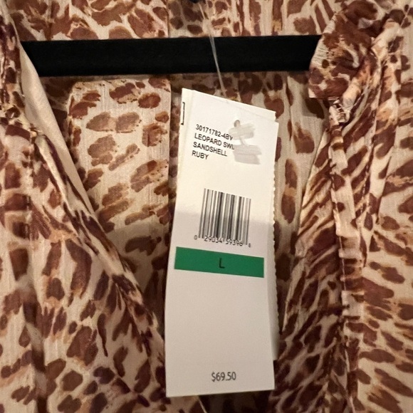 NWT Gorgeous Leopard Print Jessica Simpson Blouse Large - Picture 8 of 8